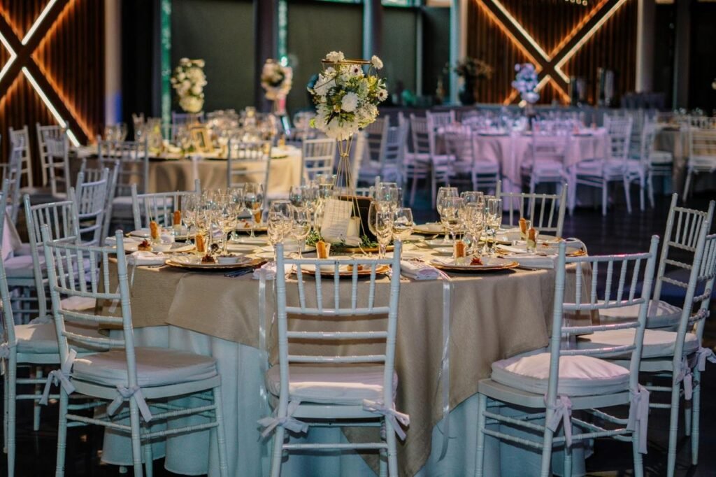 Decoración de mesas para una celebración